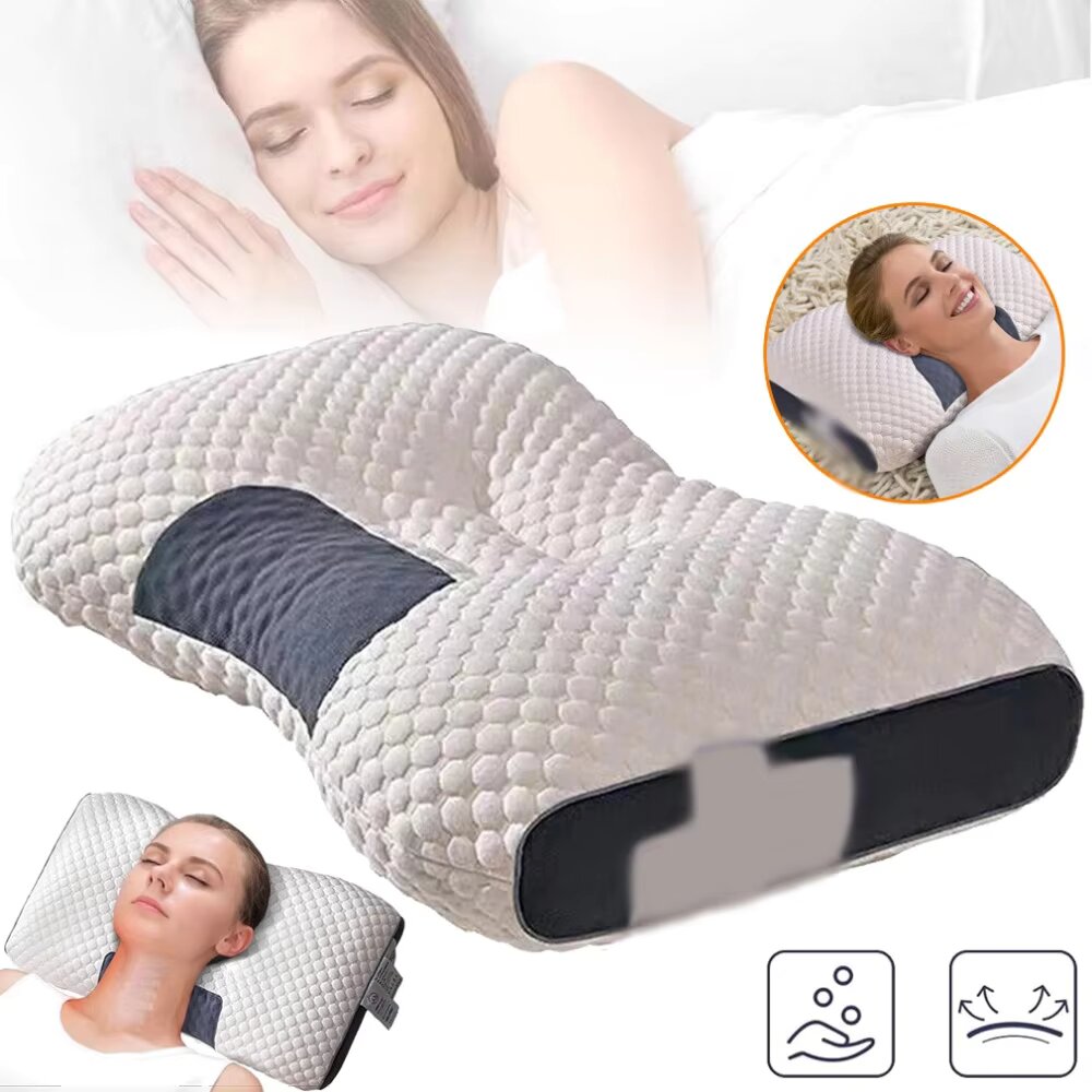 Home Spa Wellness - Spa-massage neksteunkussen, wasbaar, niet-instortende kussenkern, verlicht