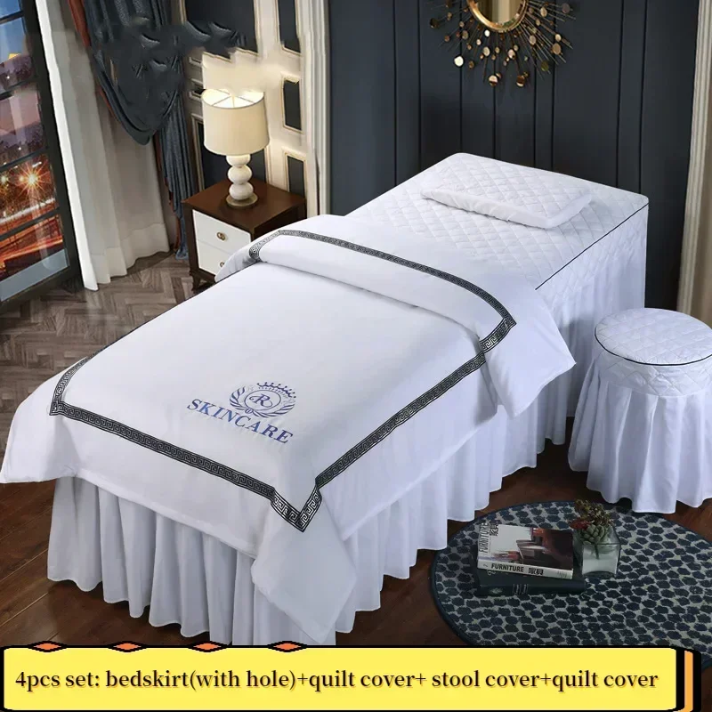 Spa Wellness Locations - Beiou Beauty Salon 4-delige bedovertrek, massage-spa