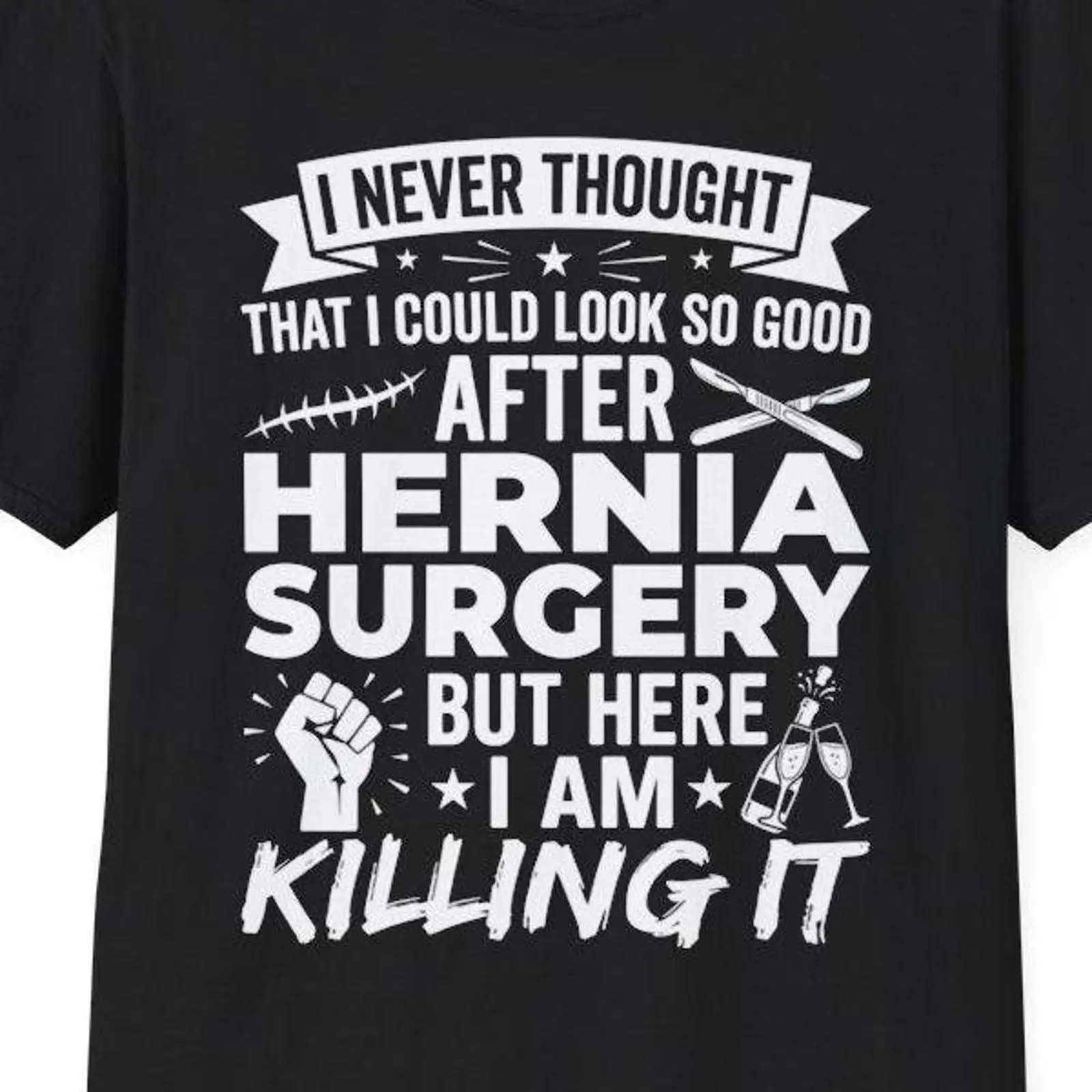 Medical Wellness & Spa Werona - Hernia Chirurgie Grappig Herstel T-Shirt Postoperatief