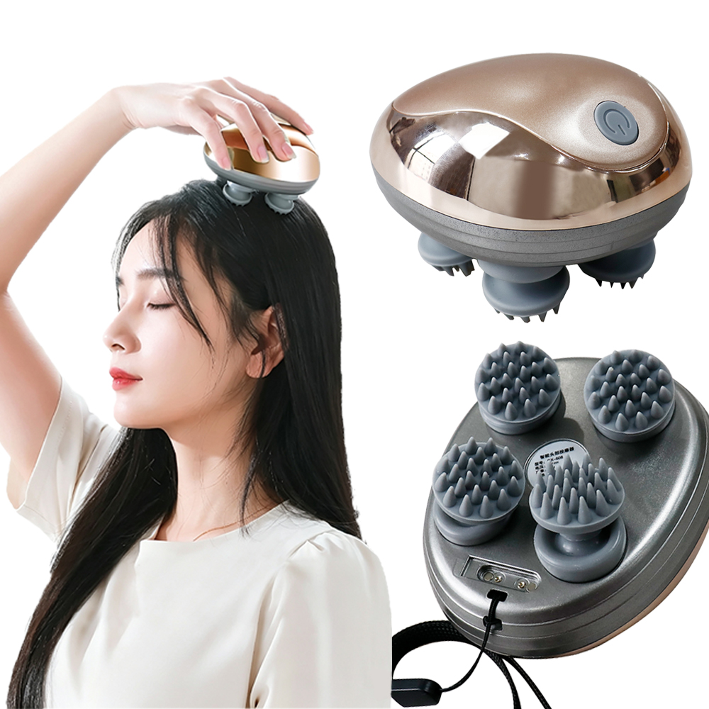 Spa Wellness Massage - Draagbare, handbediende, oplaadbare elektrische roodlicht-hoofdmassageapparaat, diepe