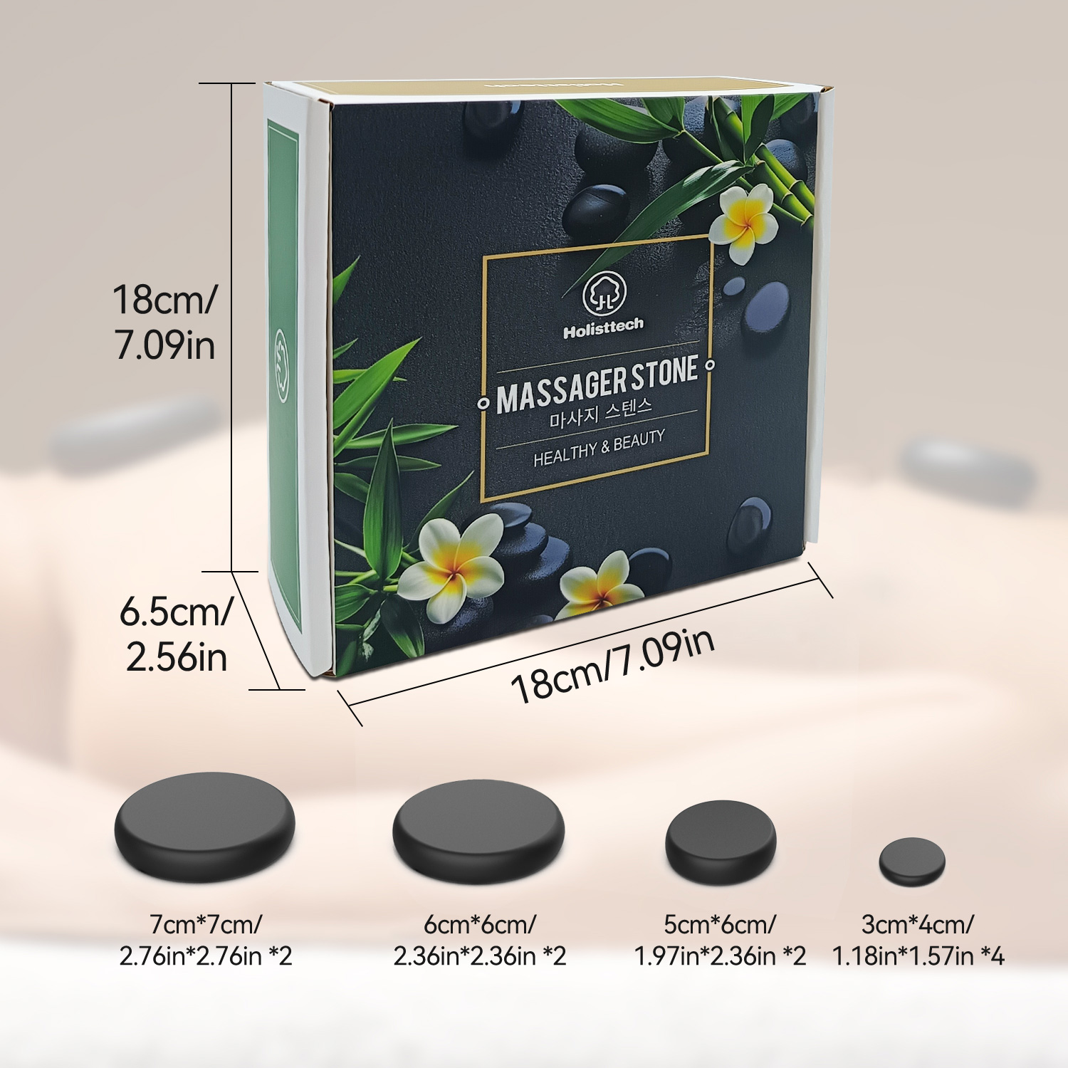 Massage Hot Stone Set, 10-deli - Spa Wellness Locations recensie en prijs