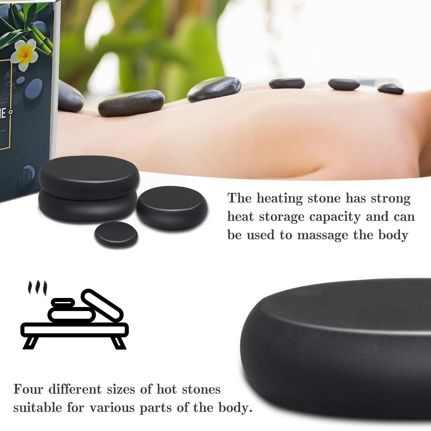 Massage Hot Stone Set, 10-deli - Spa Wellness Locations recensie en prijs