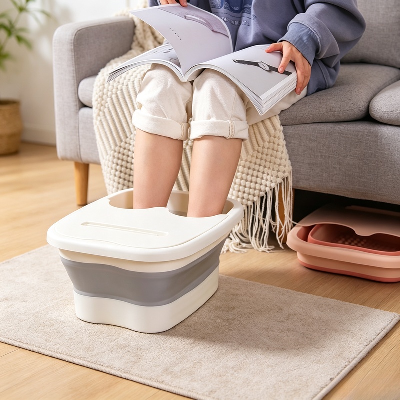 Draagbaar opvouwbaar voetbad m - Home Spa Wellness recensie en prijs